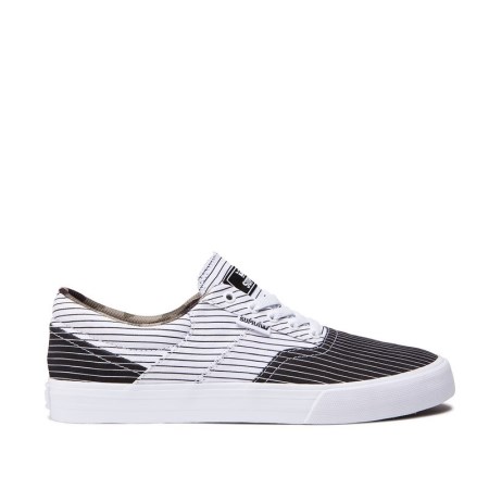 Supra Cobalt Mens Low Tops Shoes White/Black UK 23YTW